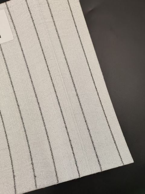 Nowoven Fabric White Strips