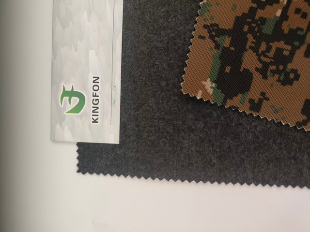 Camouflage cloth + needle-punched cotton