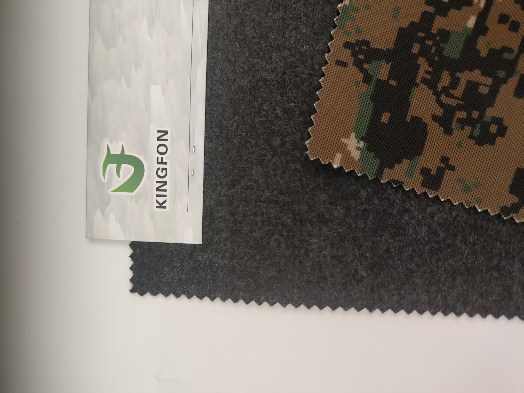 Camouflage cloth + needle-punched cotton